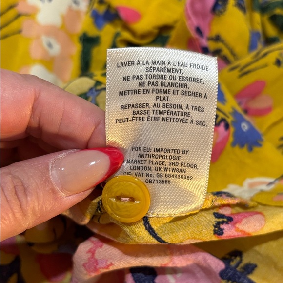 Floral Yellow Women's Top - Picture 6 of 6